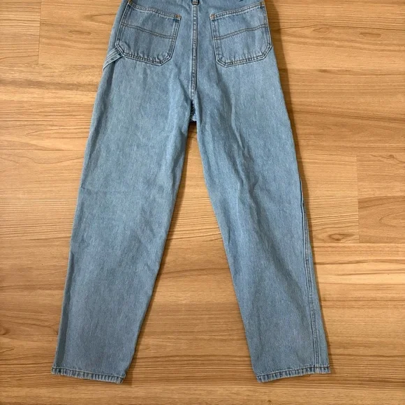 Vintage 80s 90s Repair Jeans Girl’s Embroidered Bear Jean Overalls